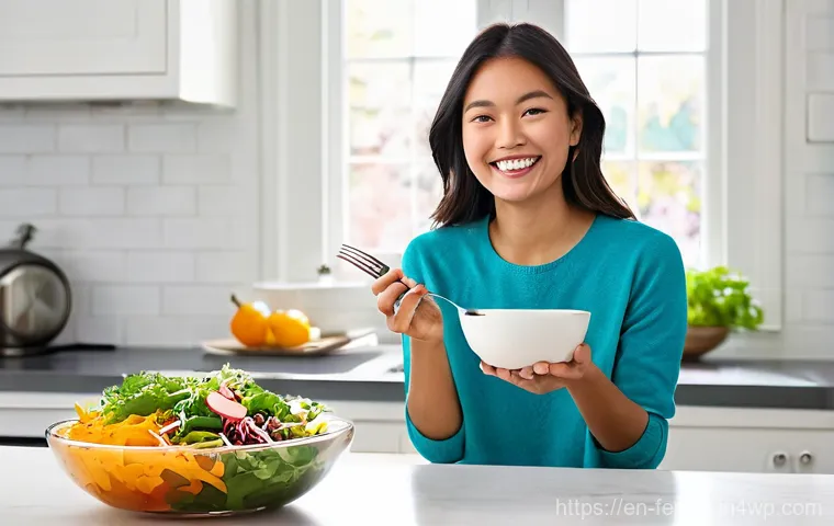 자가 발효로 만든 샐러드 조리법 - **Prompt:** A cozy, sunlit modern kitchen. On a rustic wooden countertop, several wide-mouth glass M...